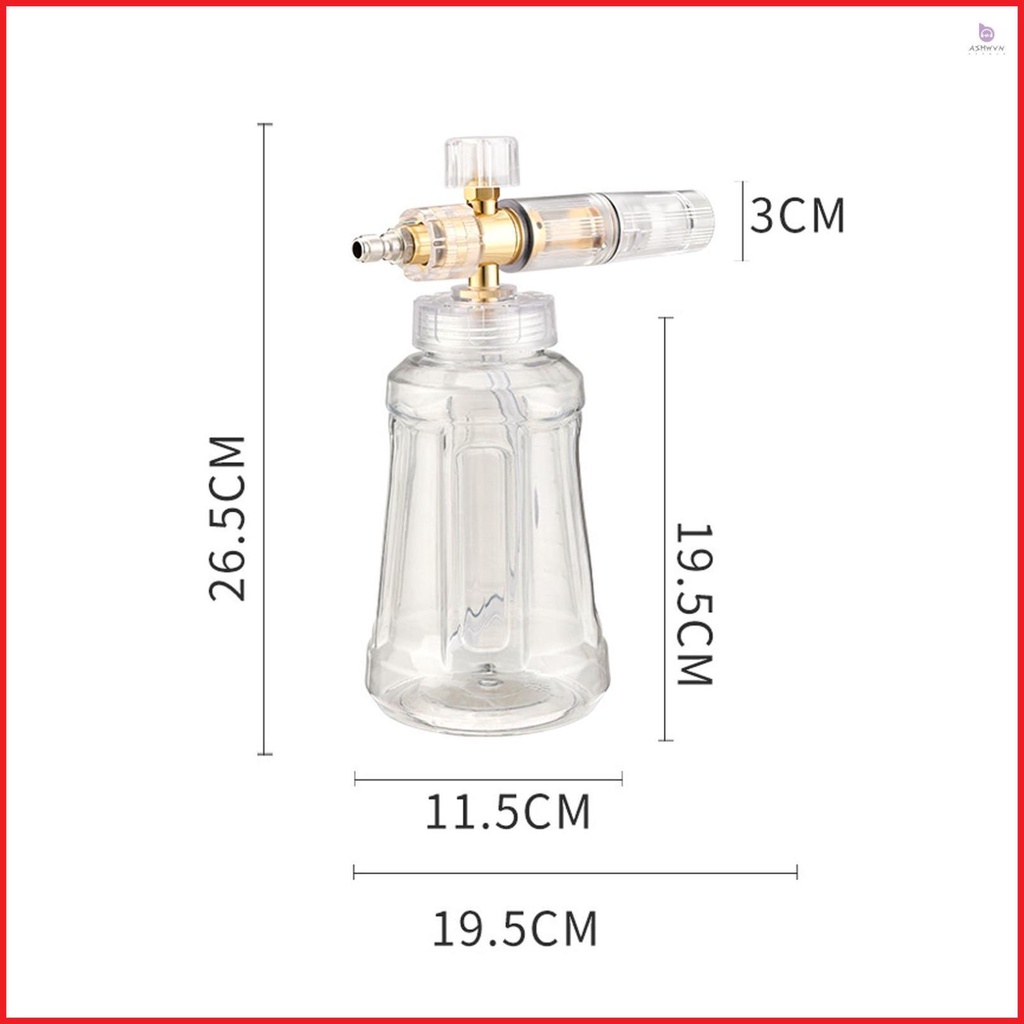 Foam Cannon for Car Washing - Quick Connect, Adjustable Nozzle, 1L Bottle