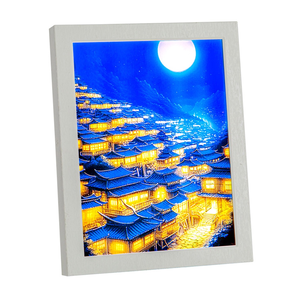 INS Deco Led Light Painting USB Plug Dimming Wall Artwork Table Lamp Gift Indoor Sunlight Window Photo Night Luminous