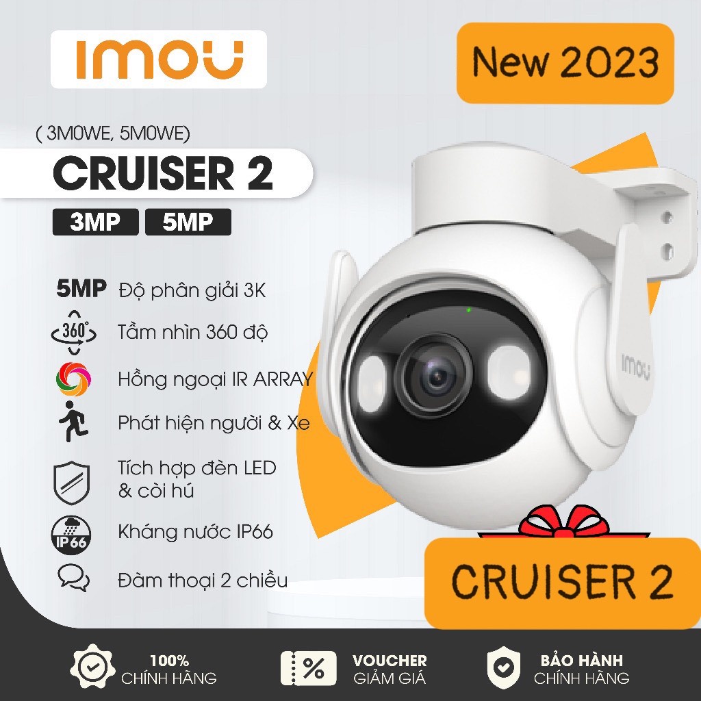 Camera Imou Cruiser 2 Full Color 5.0MP / 3.0MP New 2023, Bảo hành chính hãng 2 năm