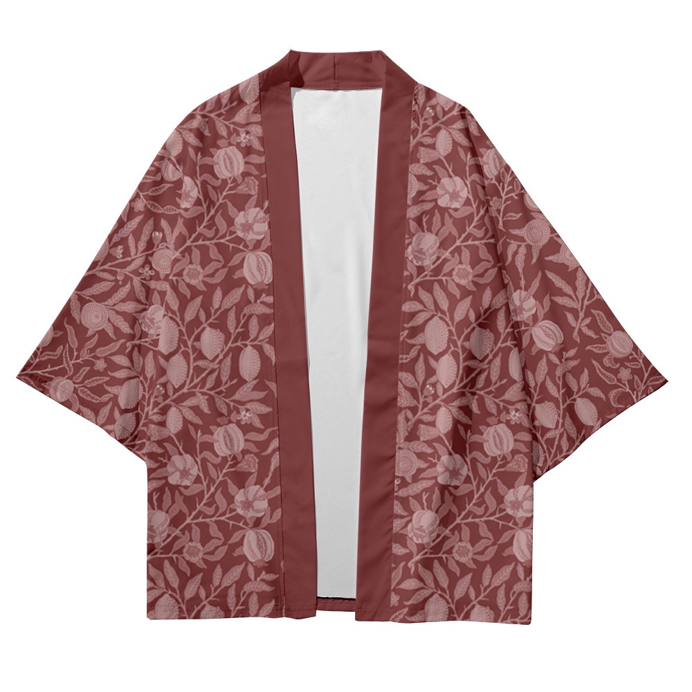 Áo kimono Truyền Thống Nhật Bản Họa Tiết Trái Cây Cho Nam Nữ