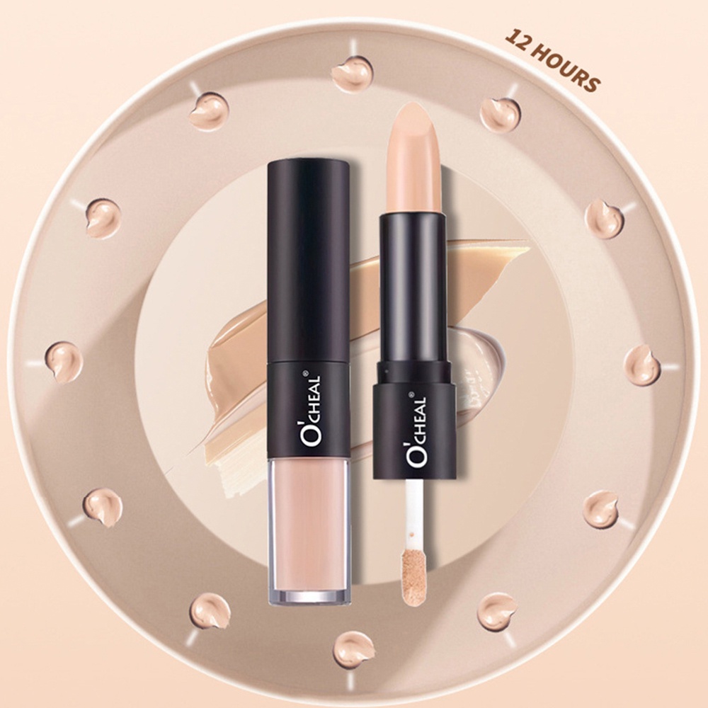 OCHEAL Trang điểm Kem che khuyết điểm hai đầu phổ biến Lip Primer Eye Dark Circles Cover Tattoo