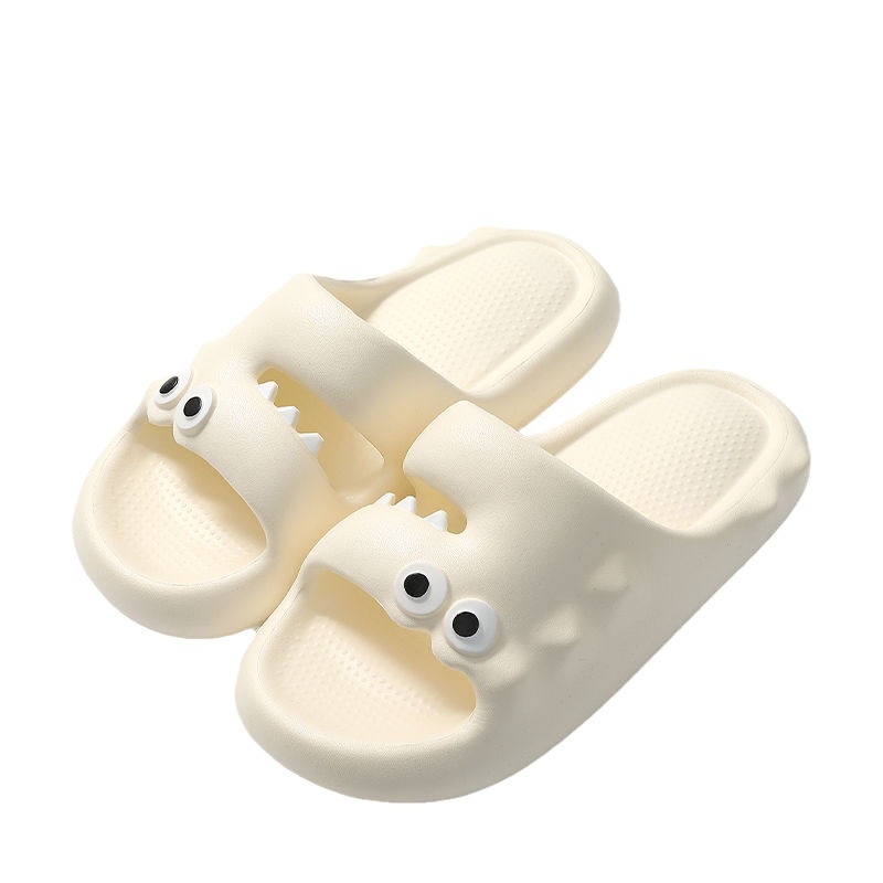 Dép Đi Trong Nhà Chống Trượt Hình Cá Sấu Mắt To Hoạt Hình Mùa Hè Thoải Mái Cho Cặp Đôi