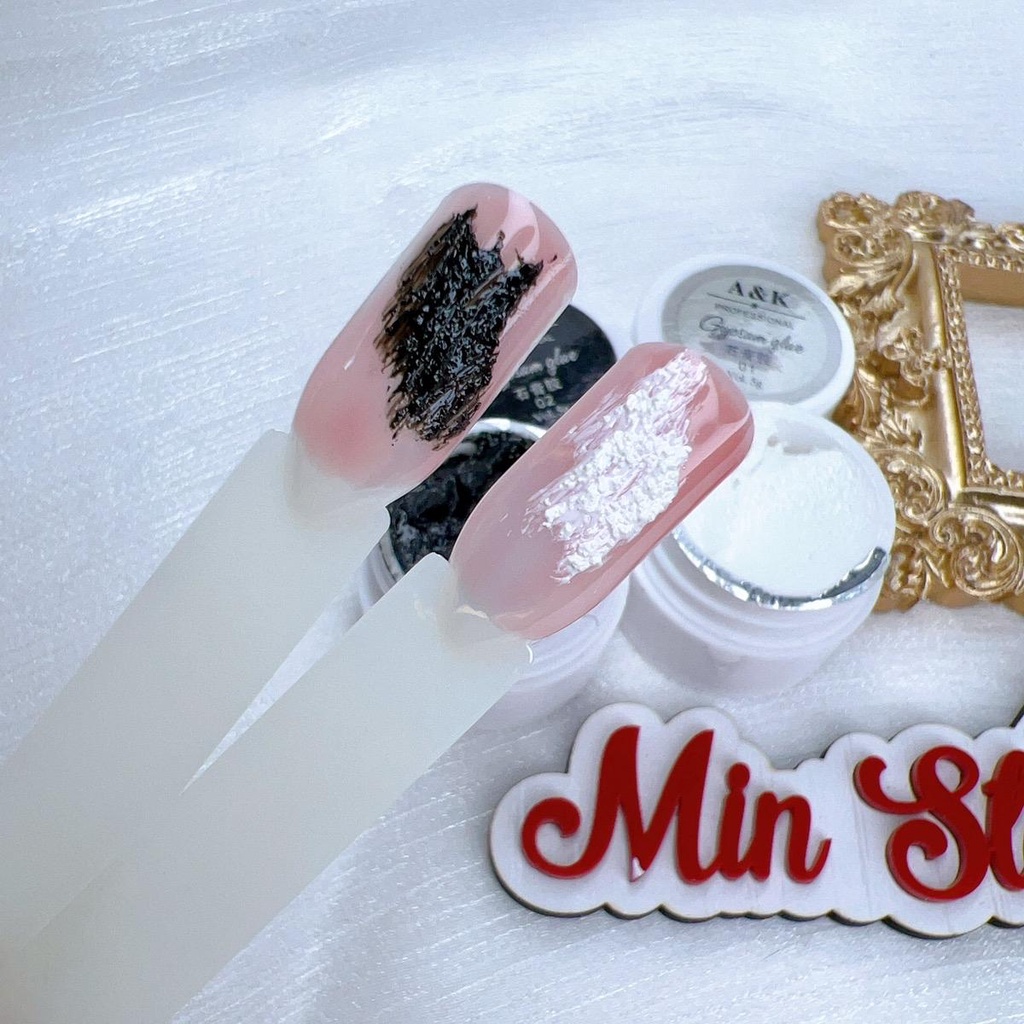 Gel xi măng trắng, đen Min store nail