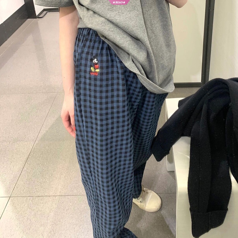 Disney Quần Dài Họa Tiết Chuột Mickey Phong Cách Harajuku Đáng Yêu Dành Cho Nữ