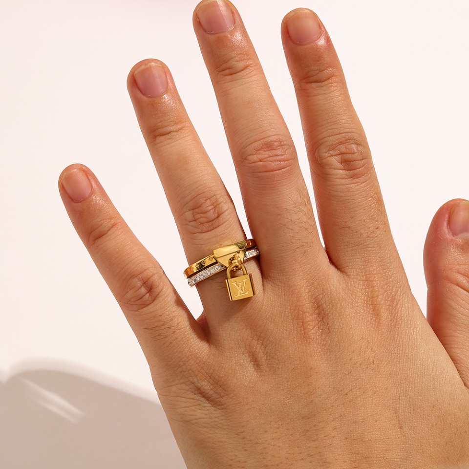 Louis vuitton Nhẫn lv Bạc 925 Phong Cách Hàn Quốc Đơn Giản Sáng Tạo Dành Cho Nữ