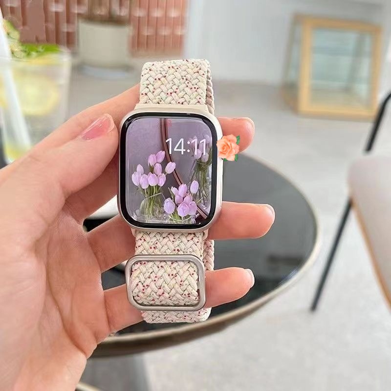 Dây Đeo Đồng Hồ Bằng nylon Co Giãn Điều Chỉnh Được Kích Thước Cho apple watch 40mm 41mm 44mm 45mm 42mm 38mm 49mm 9 8 7 6 se 5 3 ultra2-1