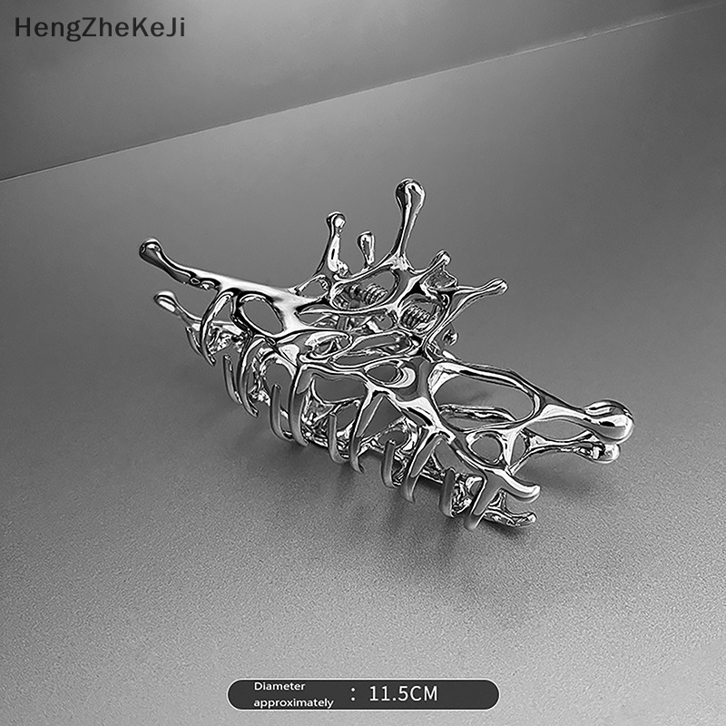 Kẹp Tóc Hình Cá Mập Bằng Kim Loại Màu Bạc Thời Trang Phong Cách Hàn Quốc Cho Nữ hengzhekeji]