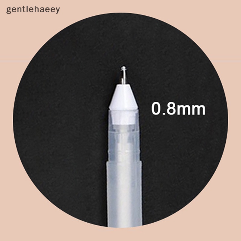 Bộ 1 / 3 Cây Bút Bi Ngòi 0.8mm Màu Trắng Vẽ Tranh Sơn Dầu Chống Thấm Nước