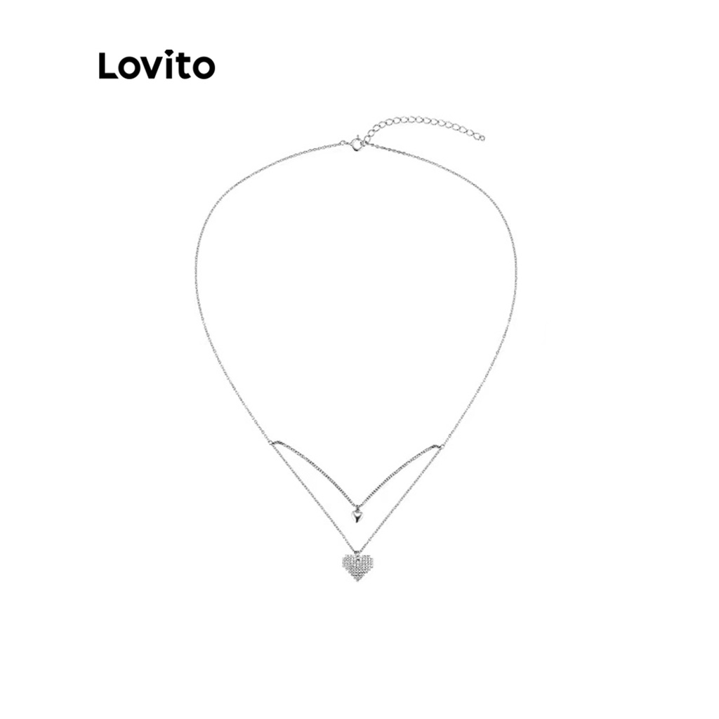 Vòng cổ Lovito đơn giản màu trơn thường ngày cho nữ LNA14109