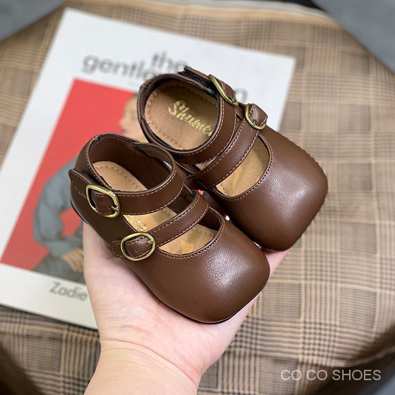 Giày Búp Bê Da Mềm Thời Trang Xuân Thu 2023 Cho Bé Gái