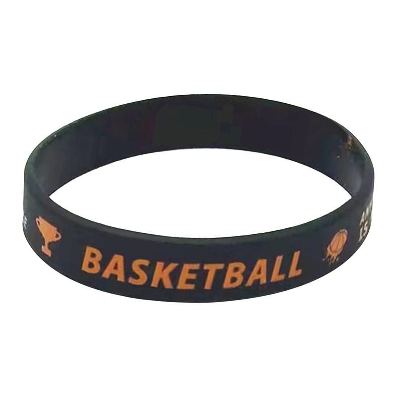 Vòng Tay silicone Cao Su Hoạ Tiết Bóng Rổ Dành Cho Nam Và Nữ