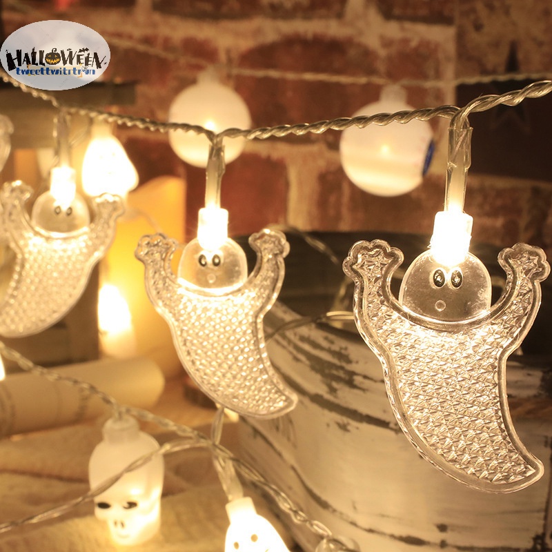 Tri Dây Đèn led 1.5m Hình Đầu Lâu / Bí Ngô / Ma Trang Trí Nhà / Tiệc halloween diy