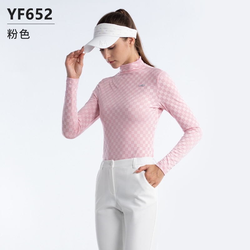 PGM Quần áo golf Áo phông dài tay nữ Lớp lót mùa thu và mùa đông của phụ nữ cổ cao phía trên mềm mại và thoải mái