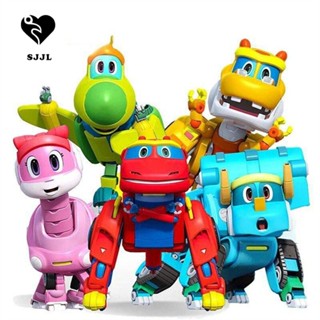Sjjl Mô Hình Đồ Chơi robot Biến Hình Khủng Long / Xe Máy Bay / Xe Đua gogo Bằng abs gogo dino / explorers Cho Bé