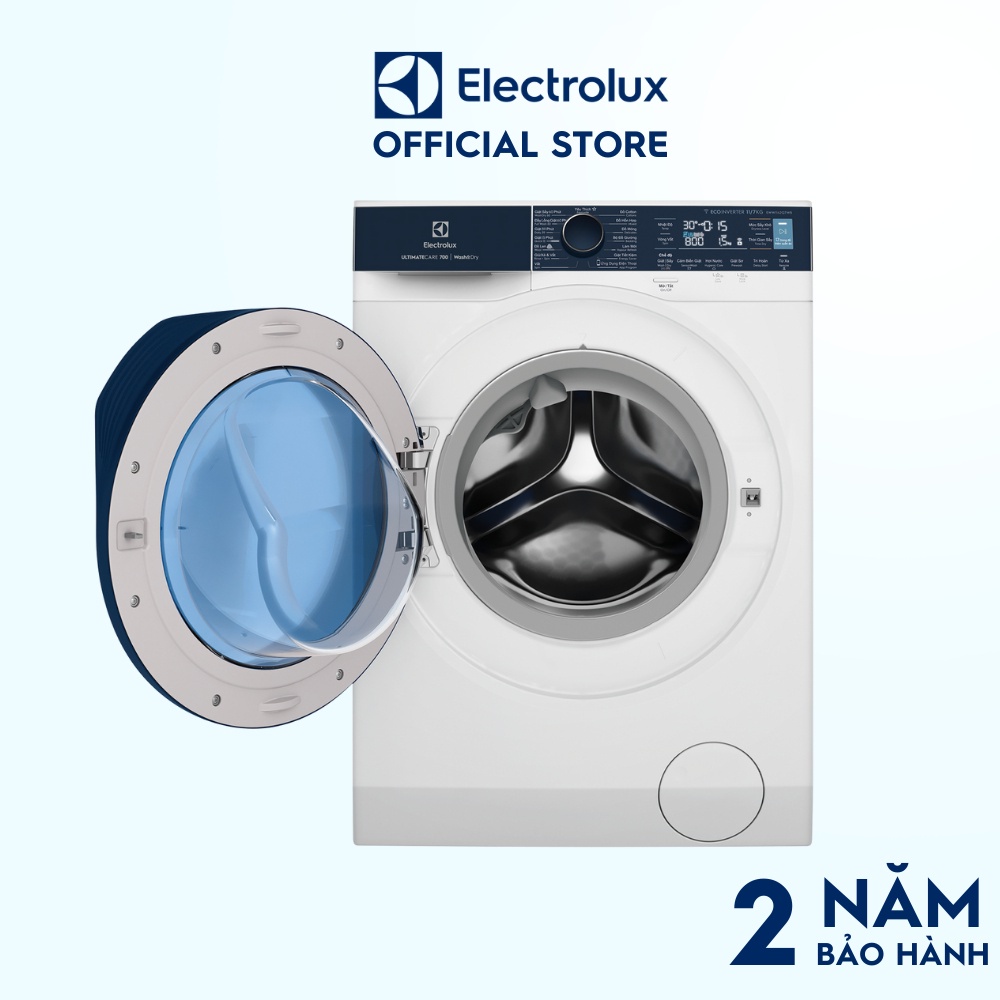 Máy giặt sấy Electrolux 11/7kg EWW1142Q7WB - giặt hơi nước diệt vi khuẩn, giảm nhăn