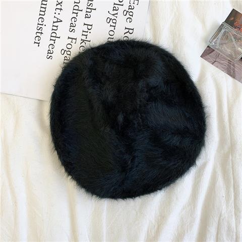 Mũ Nồi Lông Trắng Phong Cách Họa Sĩ Nhật Bản Thời Trang Thu Đông Cho Nữ