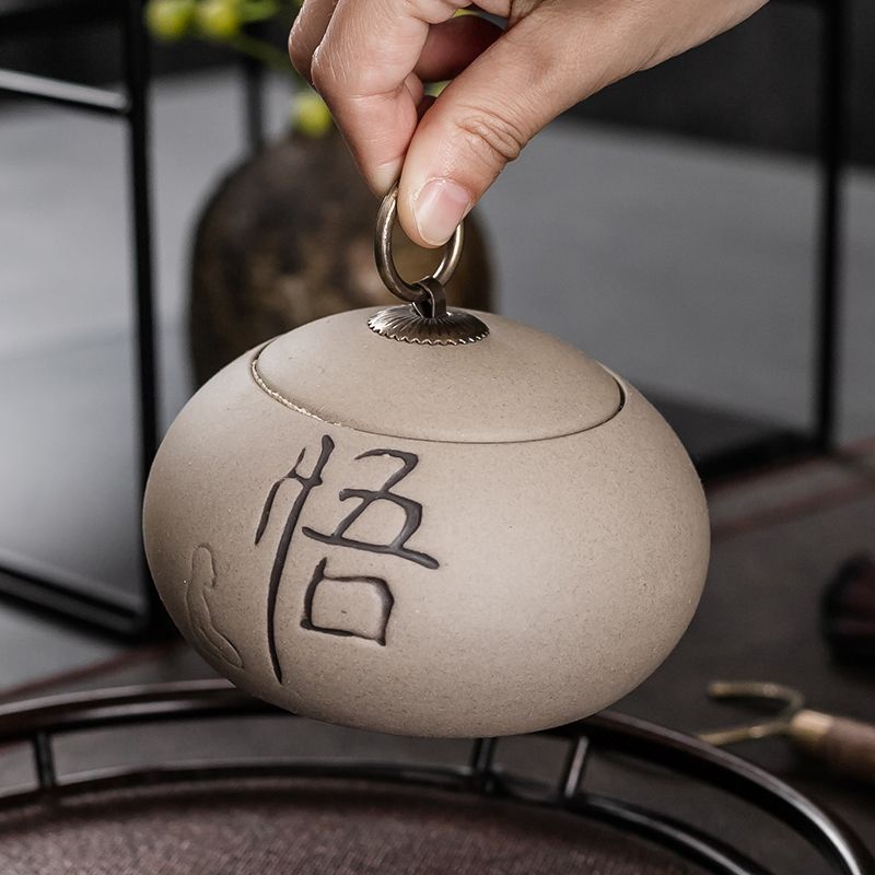 Hộp Đựng Trà geyln celadon Hũ Trà Kín Pu 'Er