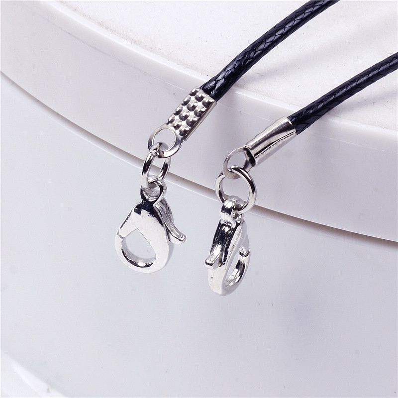 Đen Vòng Cổ choker Bằng Da Và Thép Không Gỉ