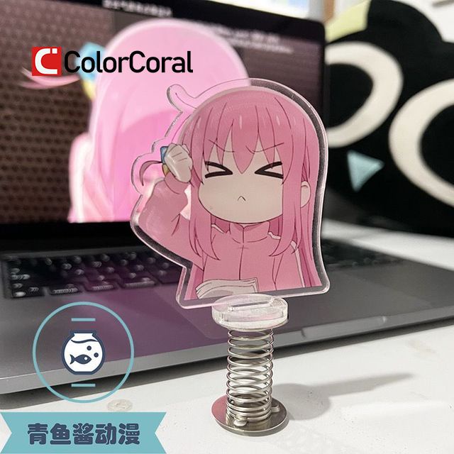 Móc Khóa Đồ trang trí Nhân Vật Nữ Goto Hitori Bocchi The Rock Đứng Bằng Acrylic Trưng Bày