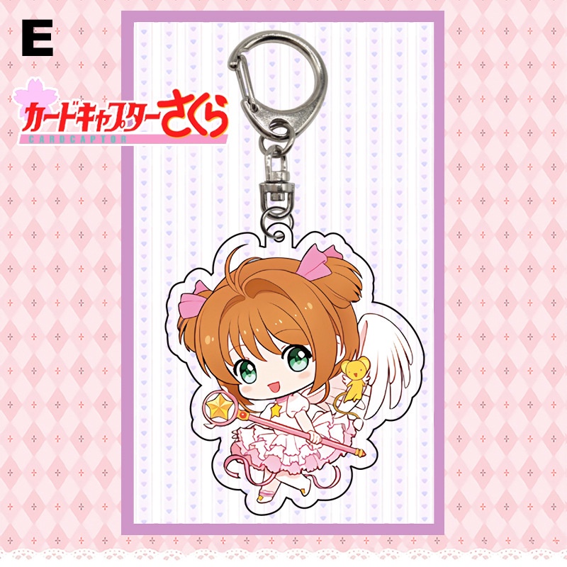 Thẻ Móc Khóa acrylic Hình Thủ Lĩnh Thẻ Bài sakura Xinh Xắn
