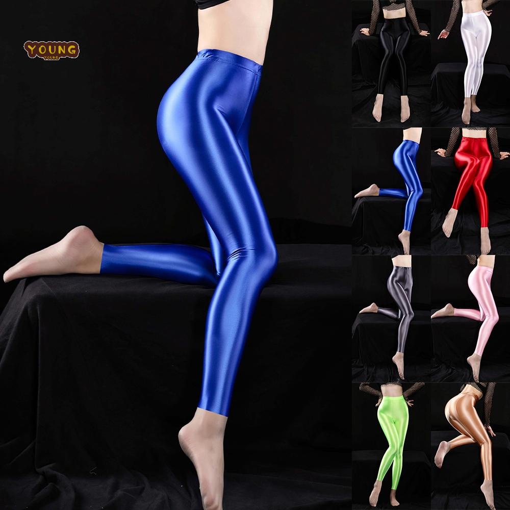 Quần Legging Co Giãn Ôm Dáng Sáng Bóng Thời Trang Cho Nữ
