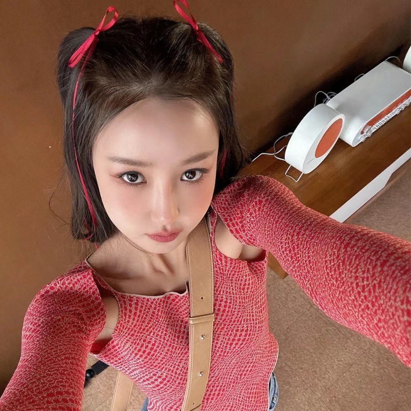 Set 2 Kẹp Tóc Nơ Ruy Băng Dài Vô Hình y2k Thời Trang Ngọt Ngào Cho Nữ