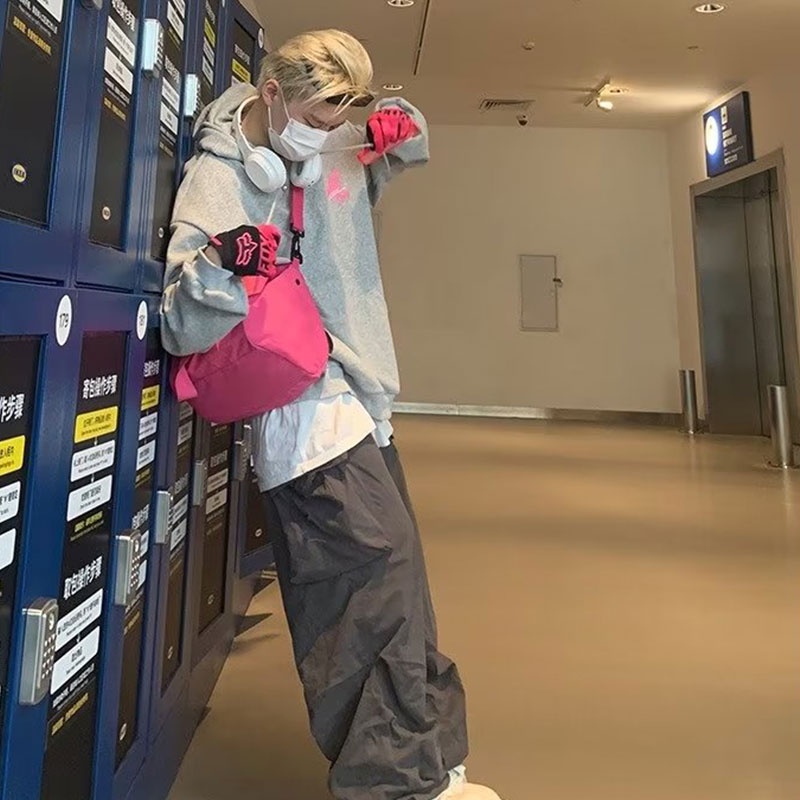 Áo hoodie VUNC dáng rộng in chữ phong cách hip hop đường phố Mỹ cá tính cho nam