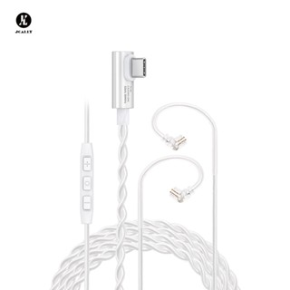Jcally Dây Cáp Tai Nghe Mạ Bạc tc40 type-c 8 Lõi cx31993 dac Kèm mic Cho kz trn