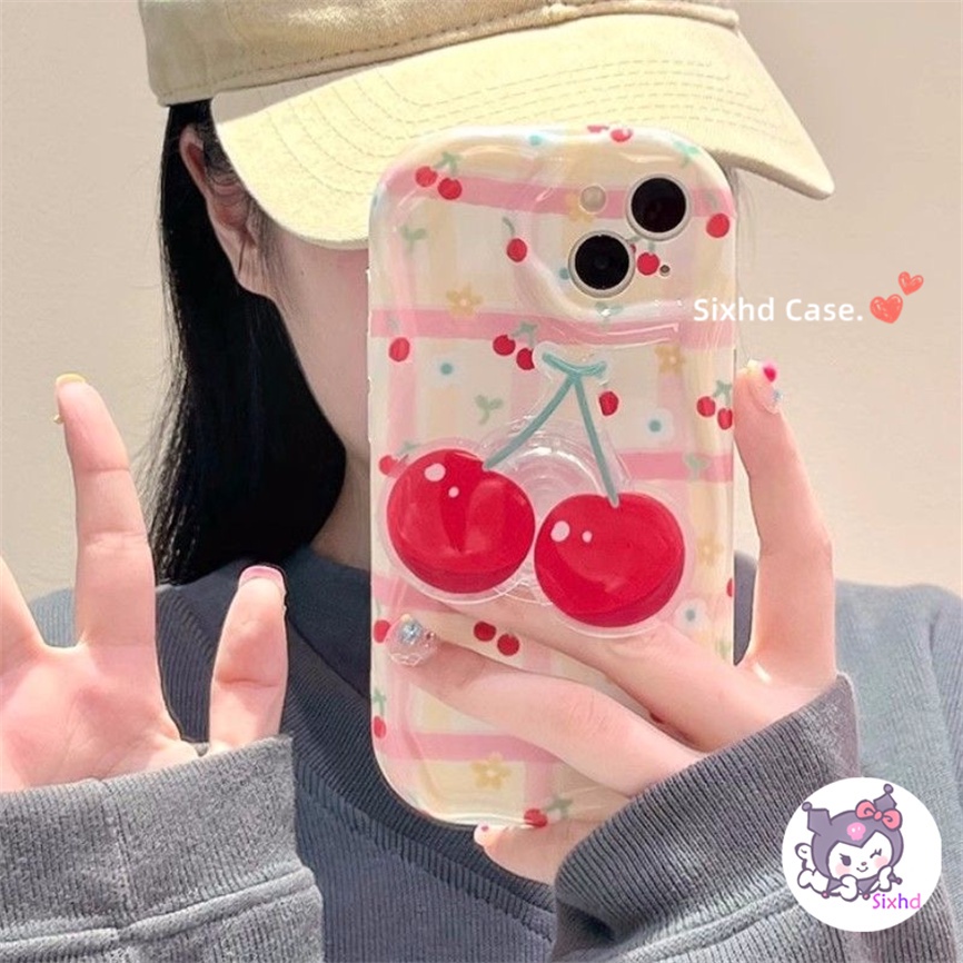 Ốp Lưng Redmi Note 12 11 11s 10s 10 9s 9Pro Redmi 13C 12C 12 10C 9C 9T 9A 10A A2 A1 Xiaomi 11 Lite 12Lite Poco C65 X5 X3Pro Sixhd Ốp Điện Thoại Họa Tiết cherry 3d Có Giá Đỡ Cho