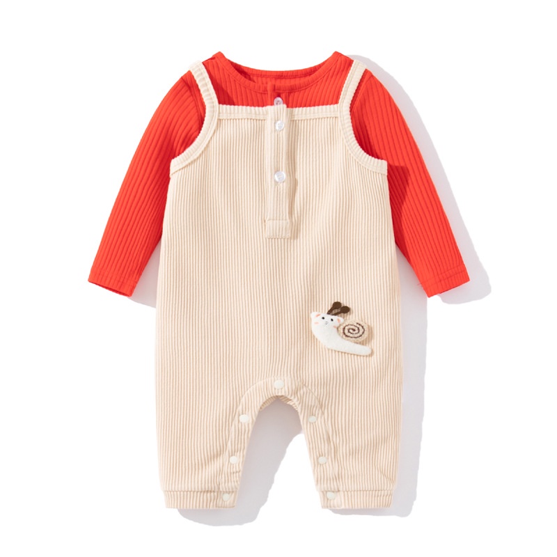 Bộ Áo Liền Quần Tay Dài Bằng Vải cotton Dễ Thương Thời Trang Mùa Thu 2023 Dành Cho Bé