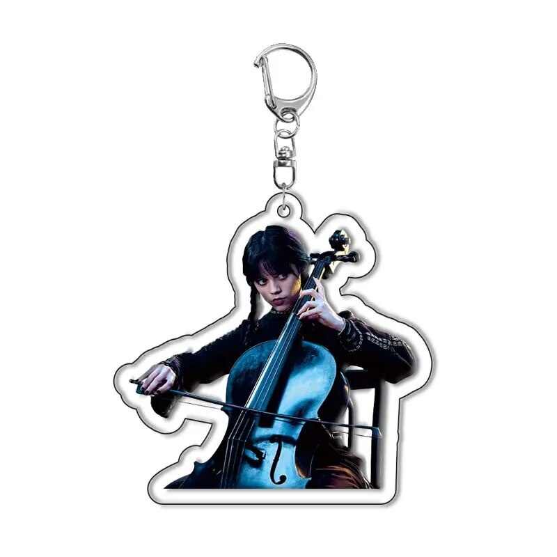 Móc khóa Wednesday Acrylic câu chuyện trinh thám ma quái Phụ kiện trang trí túi xách Balo