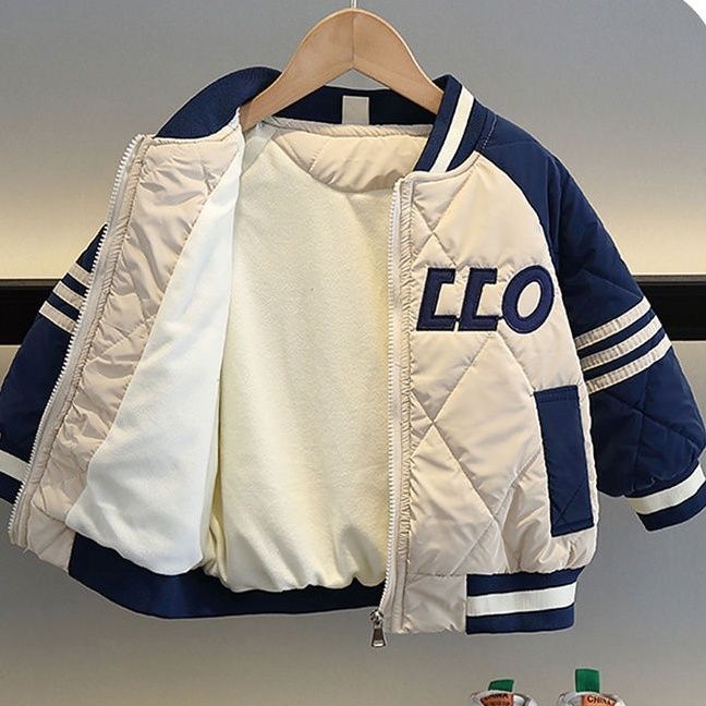Áo Khoác Bóng Chày Bằng Vải cotton Dày Thời Trang Thu Đông Kiểu Mới Dành Cho Bé Trai