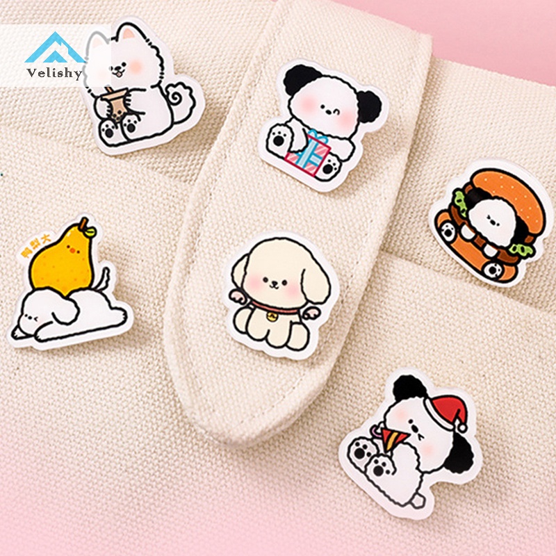 Velishy Ghim Cài Áo Bằng acrylic Hình Chú Cún Hoạt Hình Đáng Yêu Dành Cho Bé