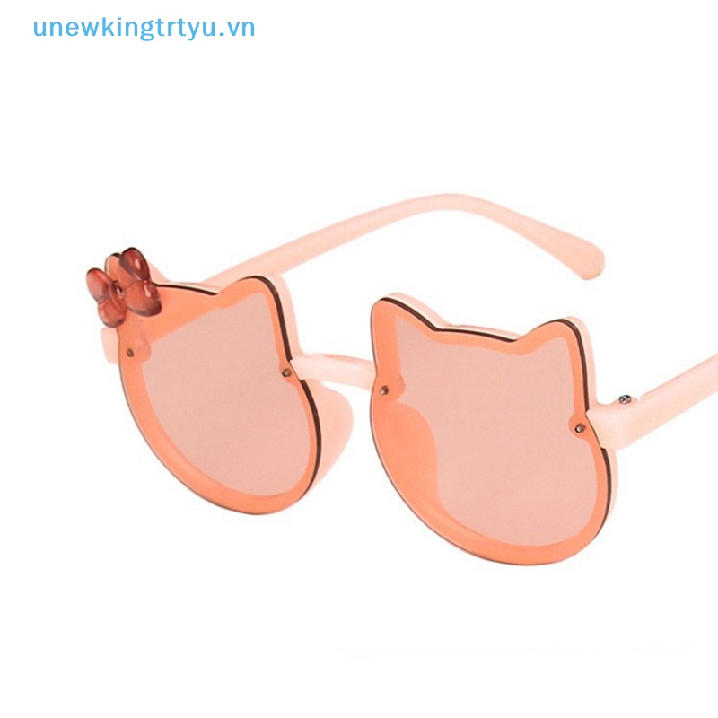 Unewtyu Kính Mát Hình Mèo Hoạt Hình Chống Tia uv400 Cho Bé