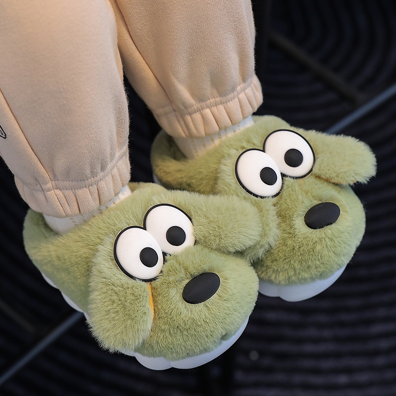 Dép Bông Đi Trong Nhà Chống Trượt Hình Chú Chó Dễ Thương Cho Bé