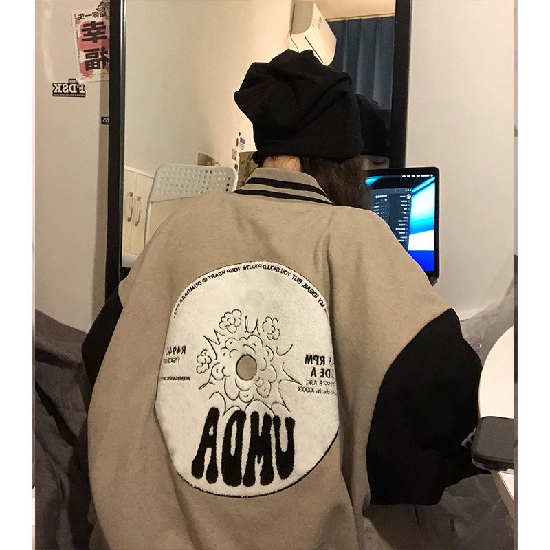 Áo Khoác Bóng Chày Dáng Rộng Phong Cách vintage Thời Trang Xuân Thu 2022 Kiểu Mới 5Np