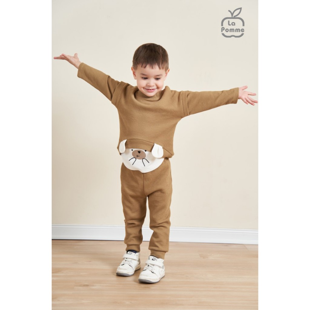 Bộ dài tay La Pomme Gấu tai vểnh