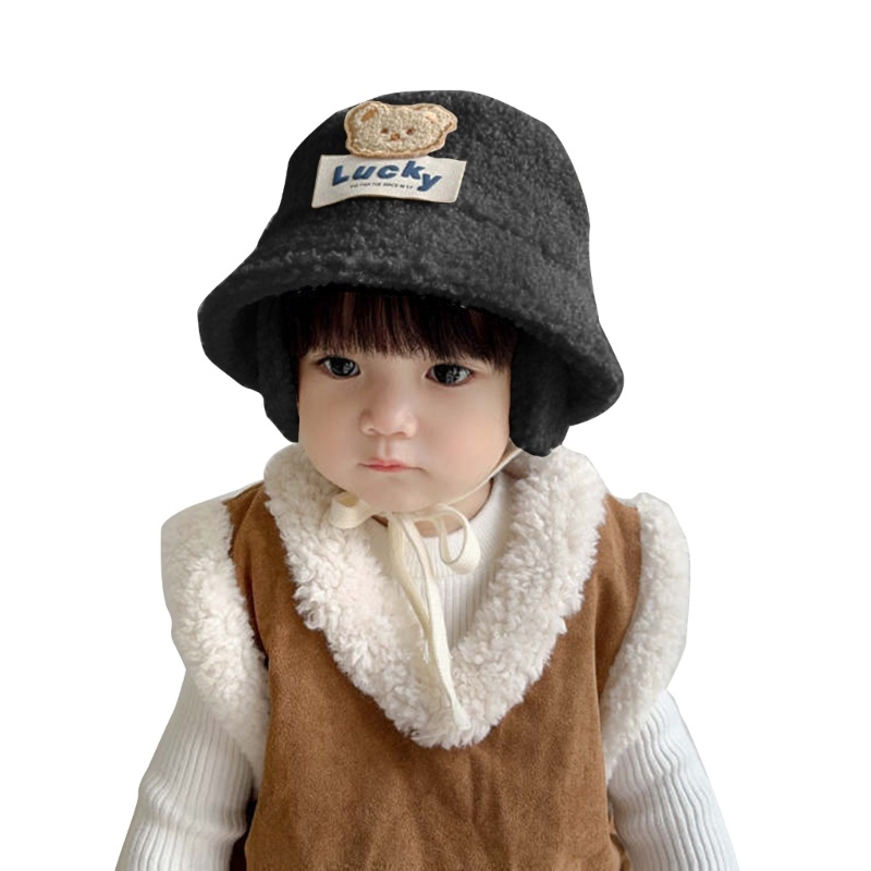 Mũ Len Lông Cừu Họa Tiết Hoạt Hình Thời Trang Thu Đông Cho Bé