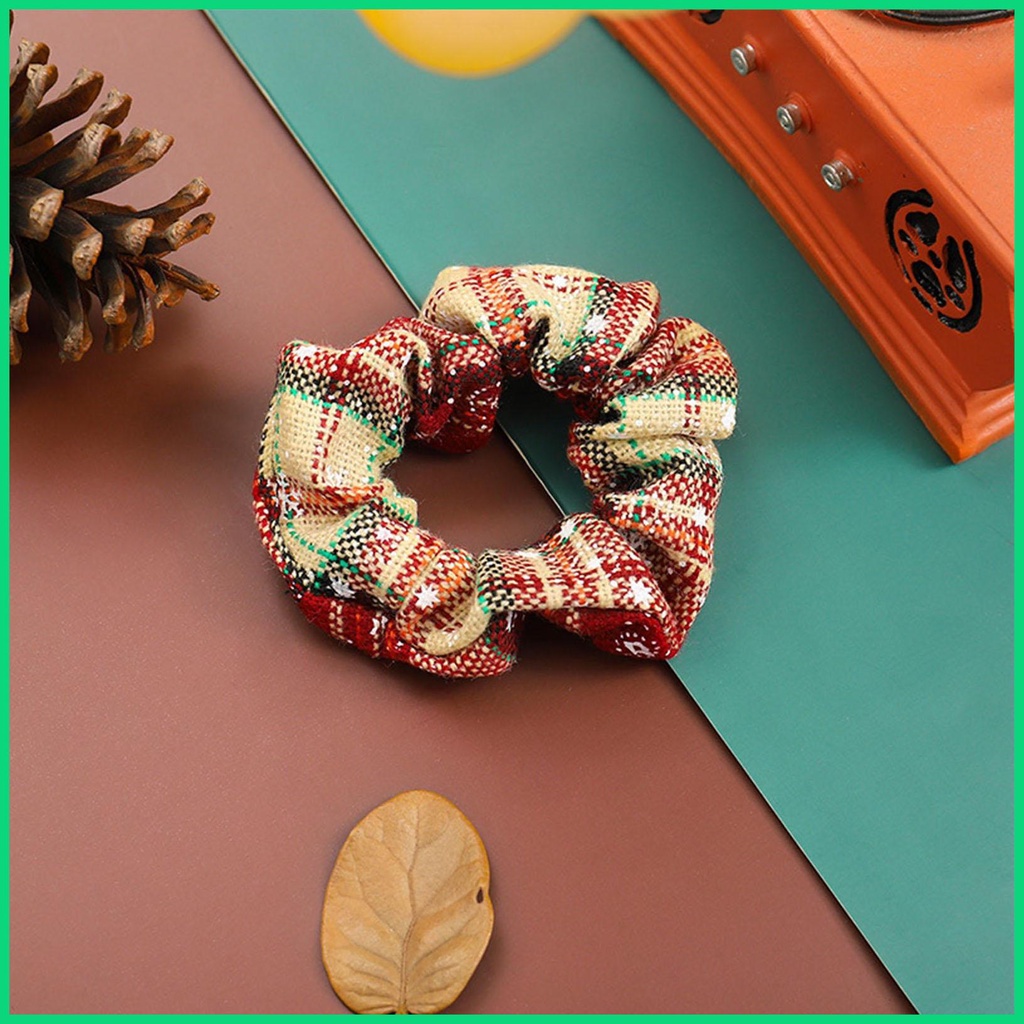 Băng Đô Cài Tóc Họa Tiết Caro / Bông Hoa Phong Cách Giáng Sinh Thời Trang Cho Nữ