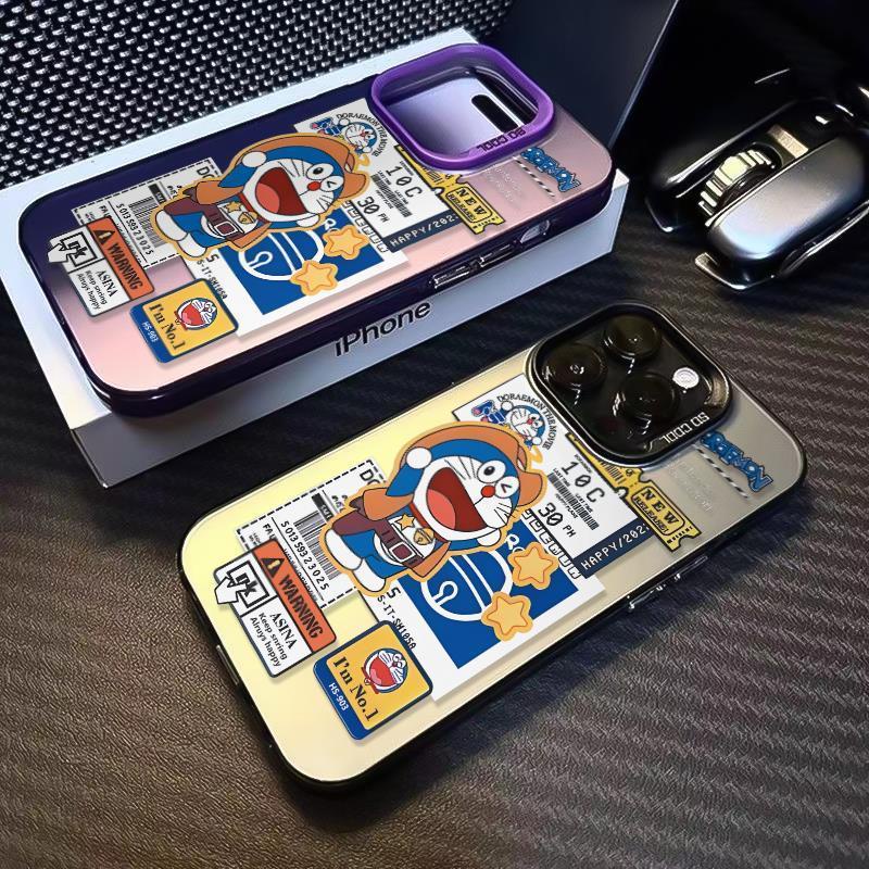 Ốp Điện Thoại denim In Hình doraemon Cho Iphone 15promax 14Pro 13 12 11