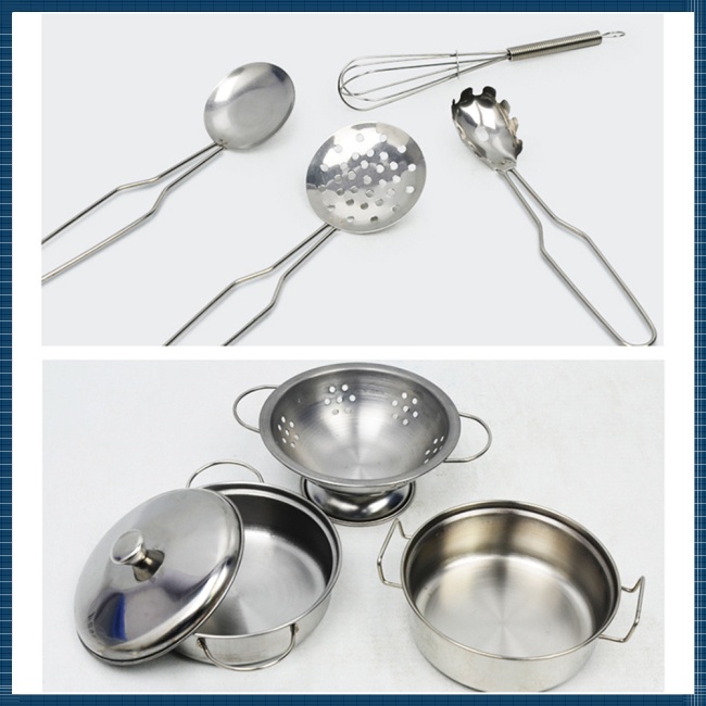 1 Bộ Đồ Chơi Nấu Ăn Cho Bé Bằng Thép Không Gỉ