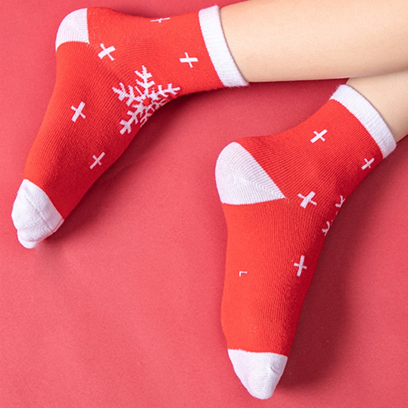 1 Đôi Tất cotton In Hình Giáng Sinh Năm Mới Cho Bé