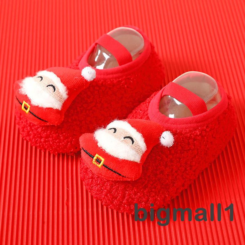 Topmall Giày Vải 3d Họa Tiết Giáng Sinh Cho Bé Tập Đi