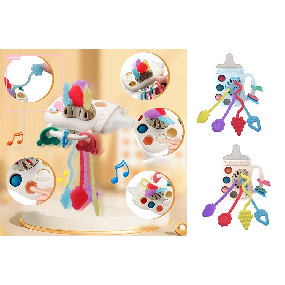 Đồ Chơi Con Lăn Hình Trái Cây Hoạt Hình Màu Sáng Giúp Giảm Căng Thẳng Răng Miệng Tay Và Mắt Trẻ Em