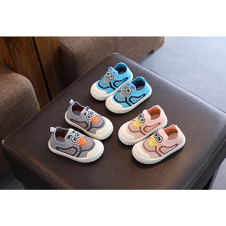 Giày Thể Thao Vải Lưới Thoáng Khí In Hoạt Hình Thời Trang Xuân Thu Cho Bé