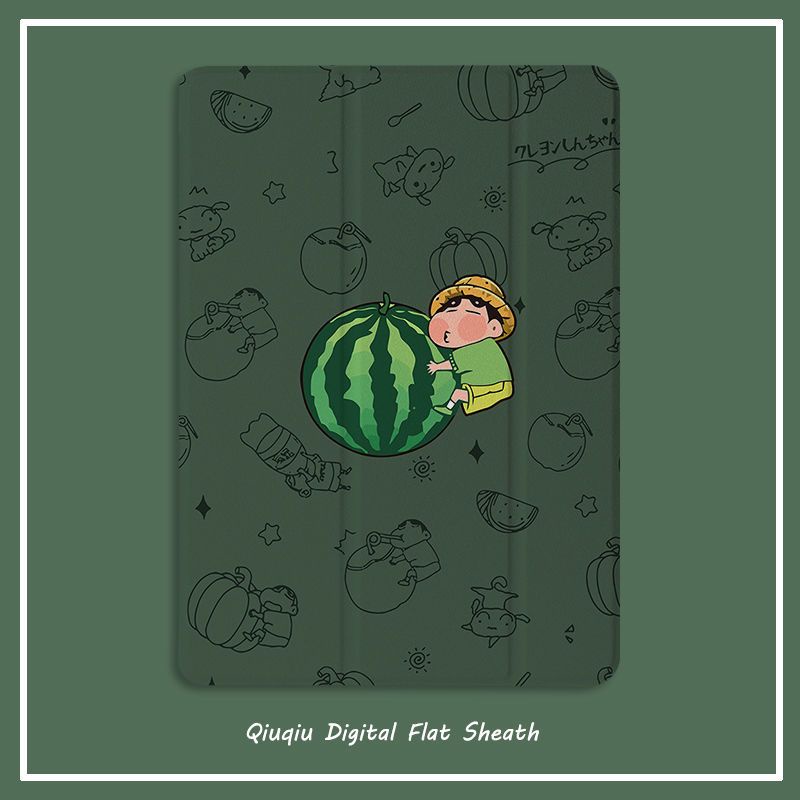Bao Da Máy Tính Bảng Có Khe Đựng Bút Hình shin chan Cho ipad air 4 5 mini 1 / 2 / 3 / 4 / 5 / 6 pro 11 2022 gen5 / 6 gen 7 8 9 10