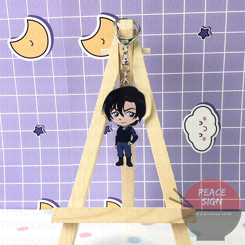 Móc khóa CONAN THÁM TỬ LỪNG DANH ver ĐỘI SĨ QUAN CẢNH SÁT in hình anime chibi