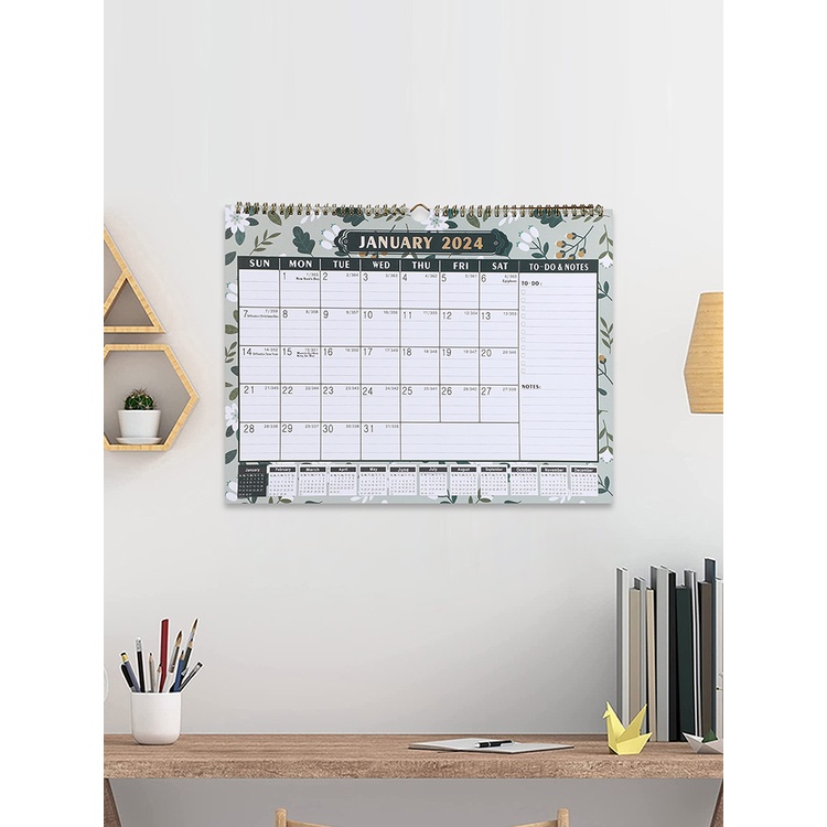 Lịch Để Bàn Năm 2024 2024 Kích Thước Lớn 17 "x 12"