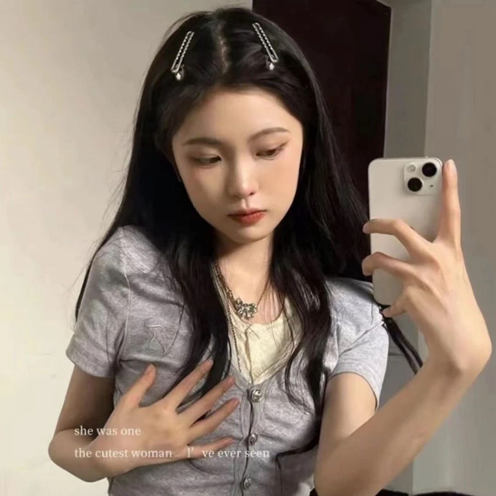 Kẹp Tóc Kim Loại Dễ Thương Phong Cách Hàn Quốc