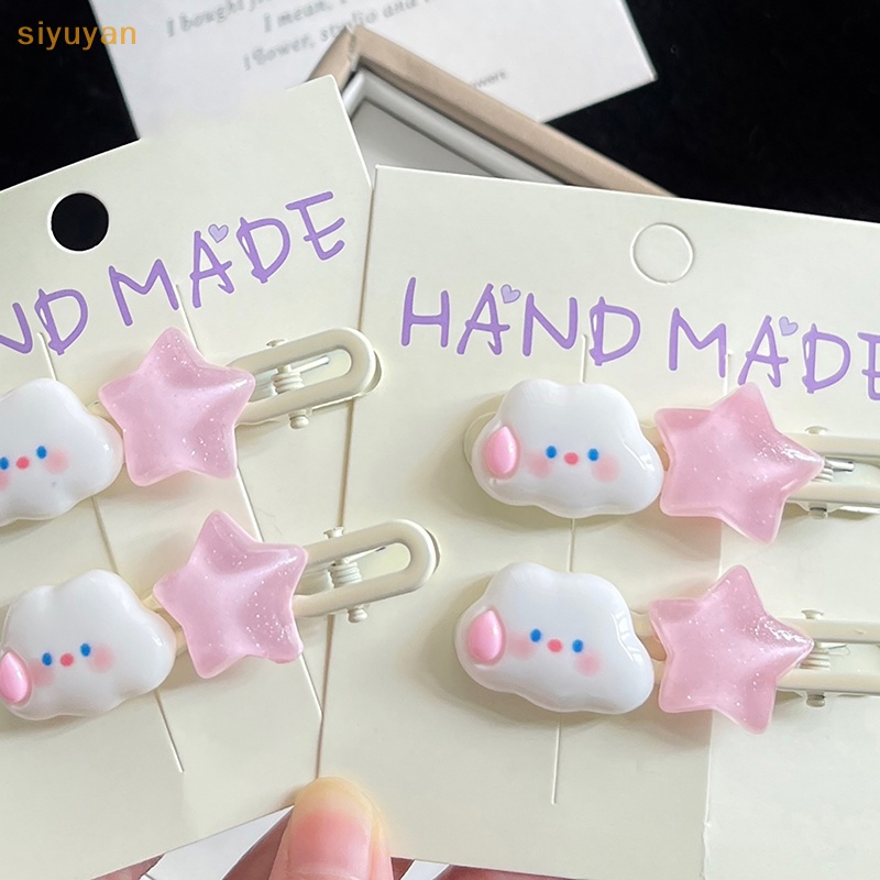 Kẹp Tóc Hình Ngôi Sao Đám Mây Màu Hồng Dễ Thương